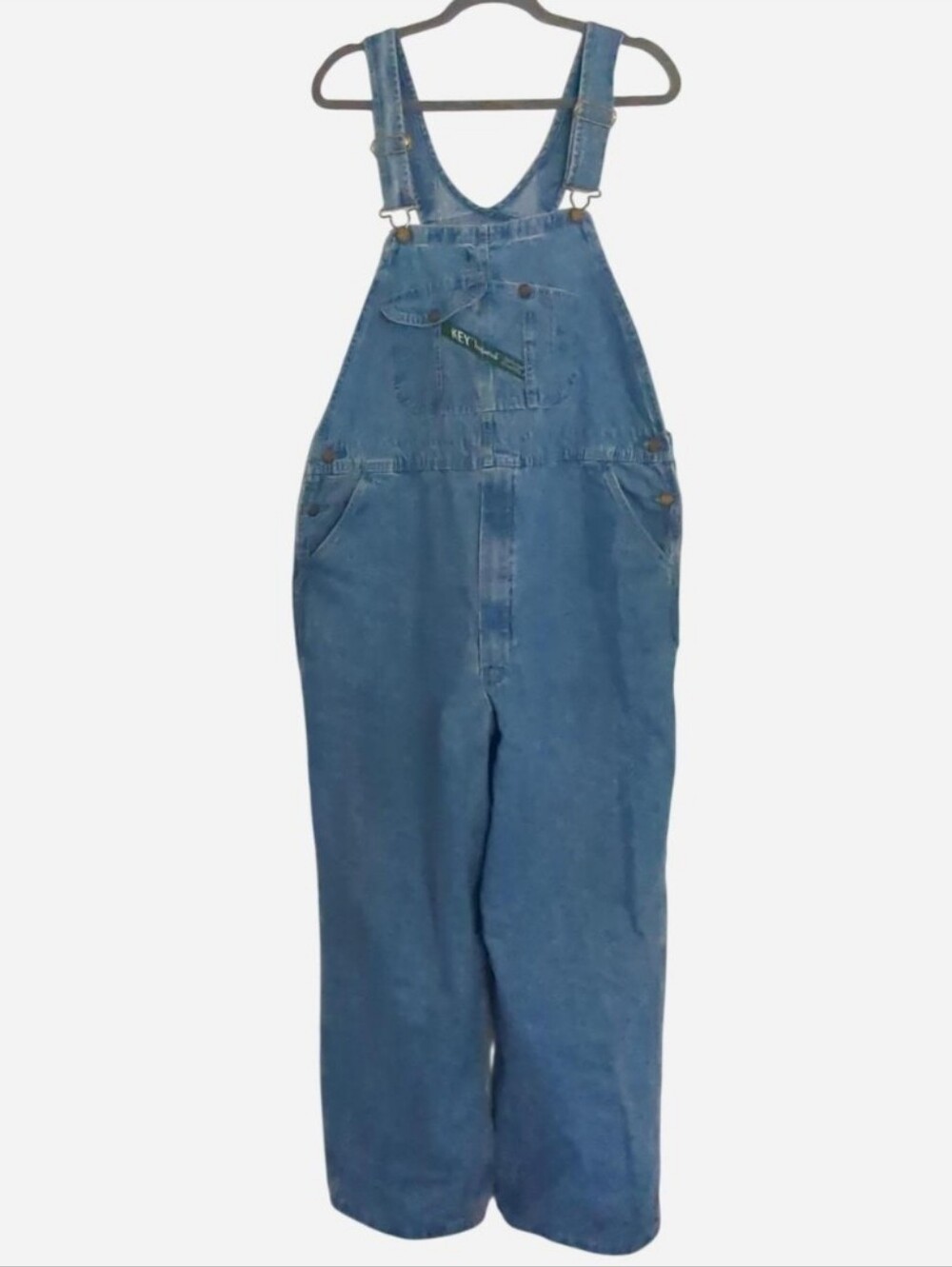 💥 VINTAGE 90s KEY IMPERIAL Heavyweight Denim Overalls Dungarees 💥